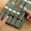 9 Pocket OD Green Outdoor Spice Holder - Foldable Canvas Design 1