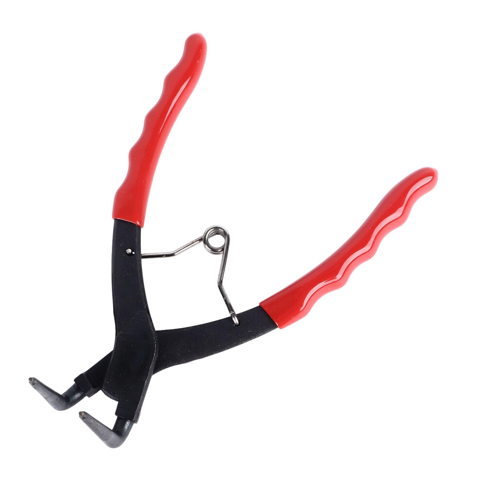 Bent Circlip Pliers, Professional 90Degree Long 7Inch Carbon Steel Spring Loaded, With Extended Clamping Handles For Special Work Scenarios 9426802500868