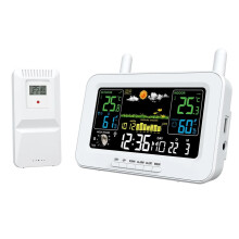 Wireless Weather Station with Outdoor Sensor, Digital Indoor Outdoor Thermometer Hygrometer Clock Ref: 8943