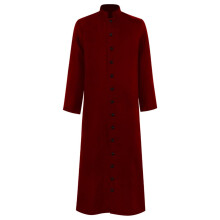 Men's Roman Cassock Robe Clergy Liturgical Vestment for Church Catholic Altar Server Red XL