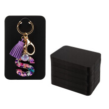 50pcs Keychain Display Cards Keychain Card-Black  7.5x12CM