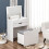 Homcom HOMCOM Dressing Table with Mirror and Stool, Vanity Table with Storage, White 1