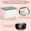 Homcom HOMCOM Dressing Table with Mirror and Stool, Vanity Table with Storage, White 6