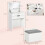 Homcom HOMCOM Dressing Table with Mirror and Stool, Vanity Table with Storage, White 3