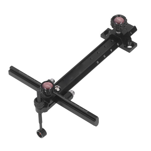 Adjustable Metal Recurve Bow Sight for Archery Competition, Black
