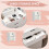 Homcom HOMCOM Dressing Table with Mirror and Stool, Vanity Table with Storage, White 5