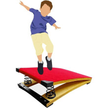 Portable Springboard for Children, Curved ChildSize Beginner Martial Arts Jumping Mat With Steel Springs