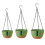 Durable Recycled Plastic Hanging Planter with Ventilation Holes 15