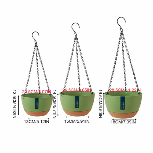 Durable Recycled Plastic Hanging Planter with Ventilation Holes 1