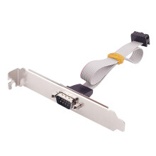 Industrial PCI Bracket to DB9 Male Serial Cable 50cm GoldPlated RS232 Extension for IPC CNC PLC POS Systems