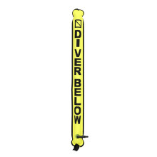 (Fluorescent Yellow) Marker Buoy Scuba Diving with Rotatable Hook SMB Floating Accessories