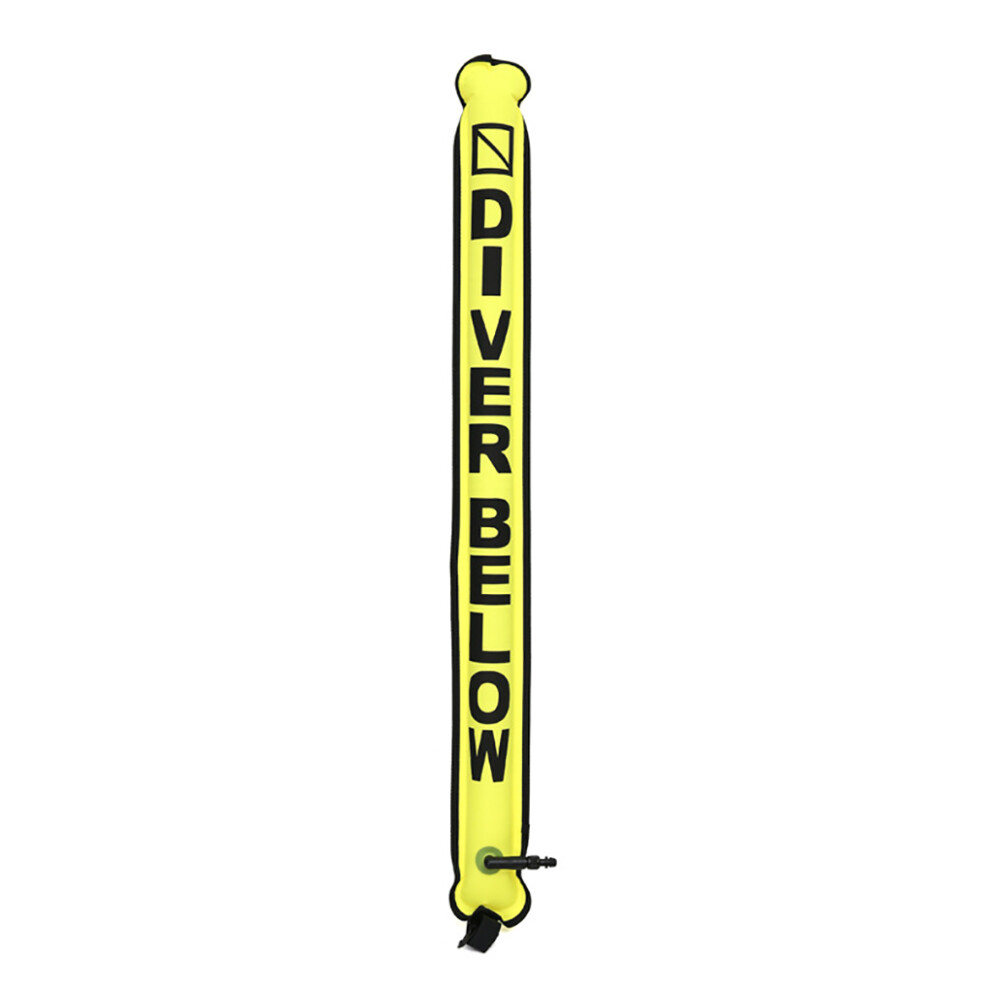 (Fluorescent ) Marker Buoy Scuba Diving With Rotatable Hook Smb Floating Accessories Yellow