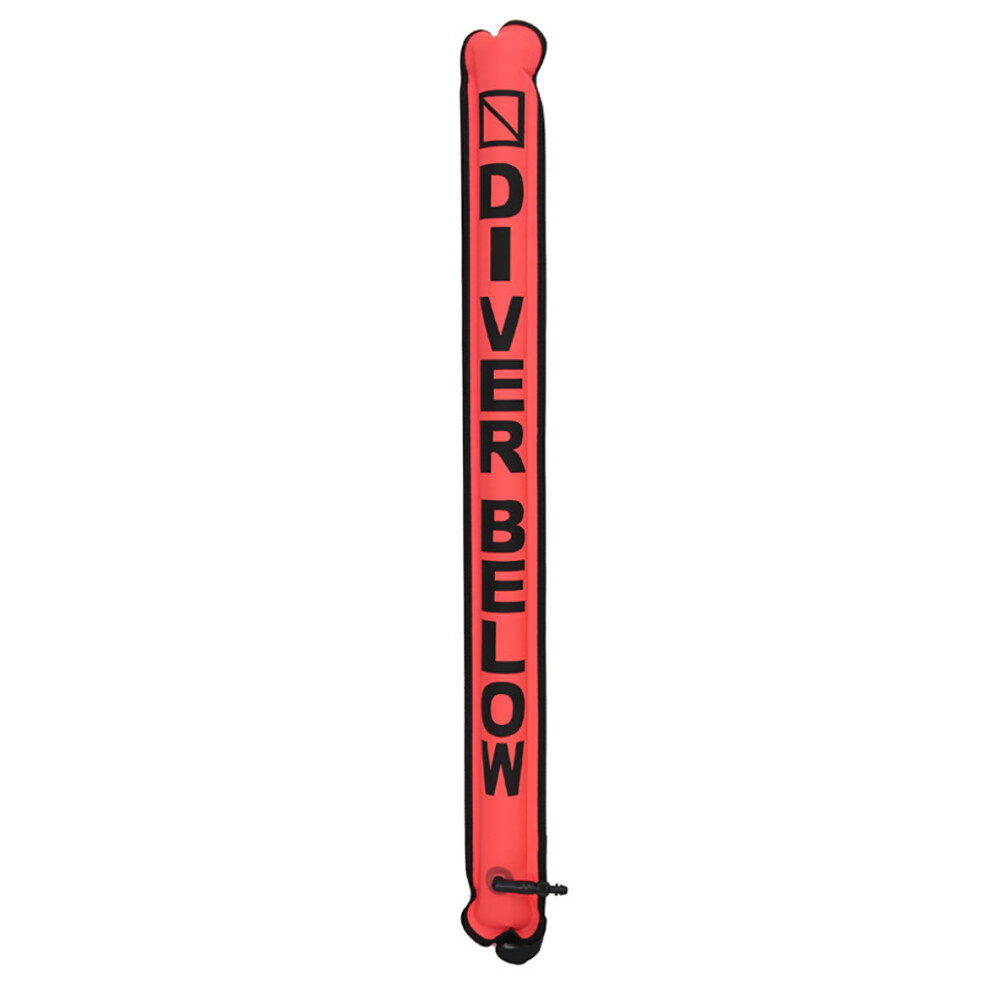 (Fluorescent Red) Marker Buoy Scuba Diving with Rotatable Hook SMB Floating Accessories