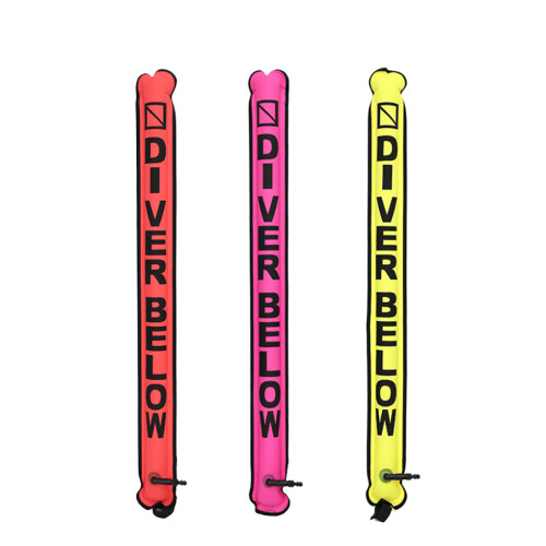 (Fluorescent Red) Marker Buoy Scuba Diving with Rotatable Hook SMB Floating Accessories 2