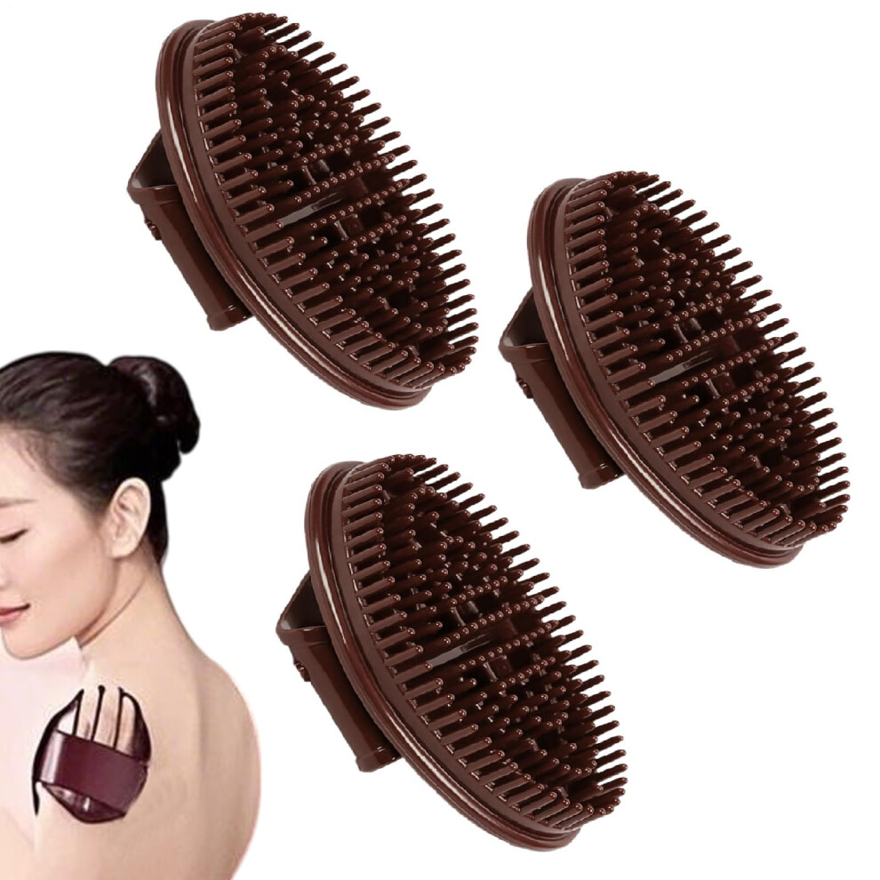 Meridian Pressure Brush, Pack of 3, Full Body Massage Brush, Ergonomic Head Massager