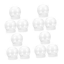 Clear Plastic Snow Globes DIY Water Globes Kit, Transparent Empty Snow Globes, 12Pack For Handmade Holiday Decorations