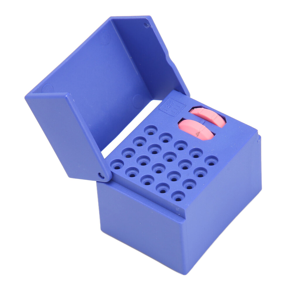 Autoclavable Blue Endodontic File Cleaning Box with Scale, Plastic