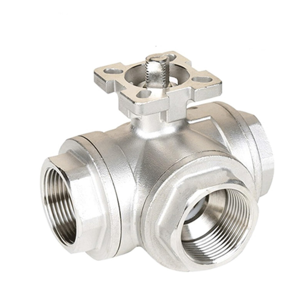 304 Stainless Steel Three Way T Port Ball Valve Female Bspt Leak Platform Dn32 9382693793119