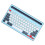 Sky Blue Rechargeable Wireless Bluetooth Keyboard, 60H, 10m Range 3