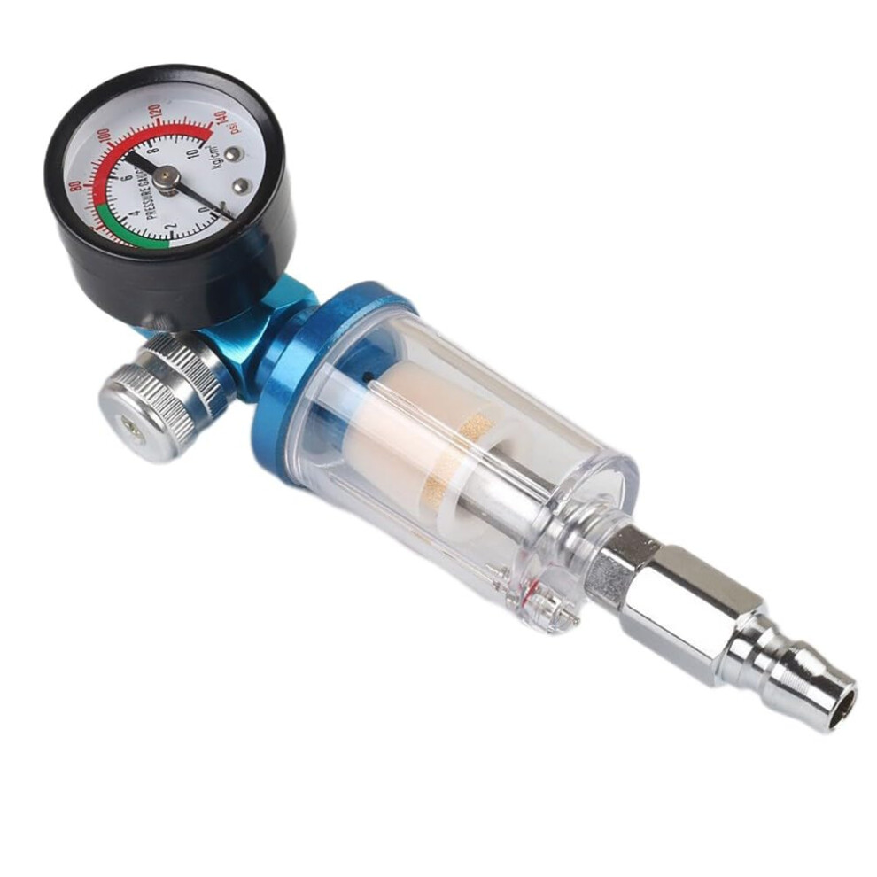 Airbrush Filter And Regulator With Transparent Bowl For Moisture Separation And Efficient Air Filtration 9426802508420