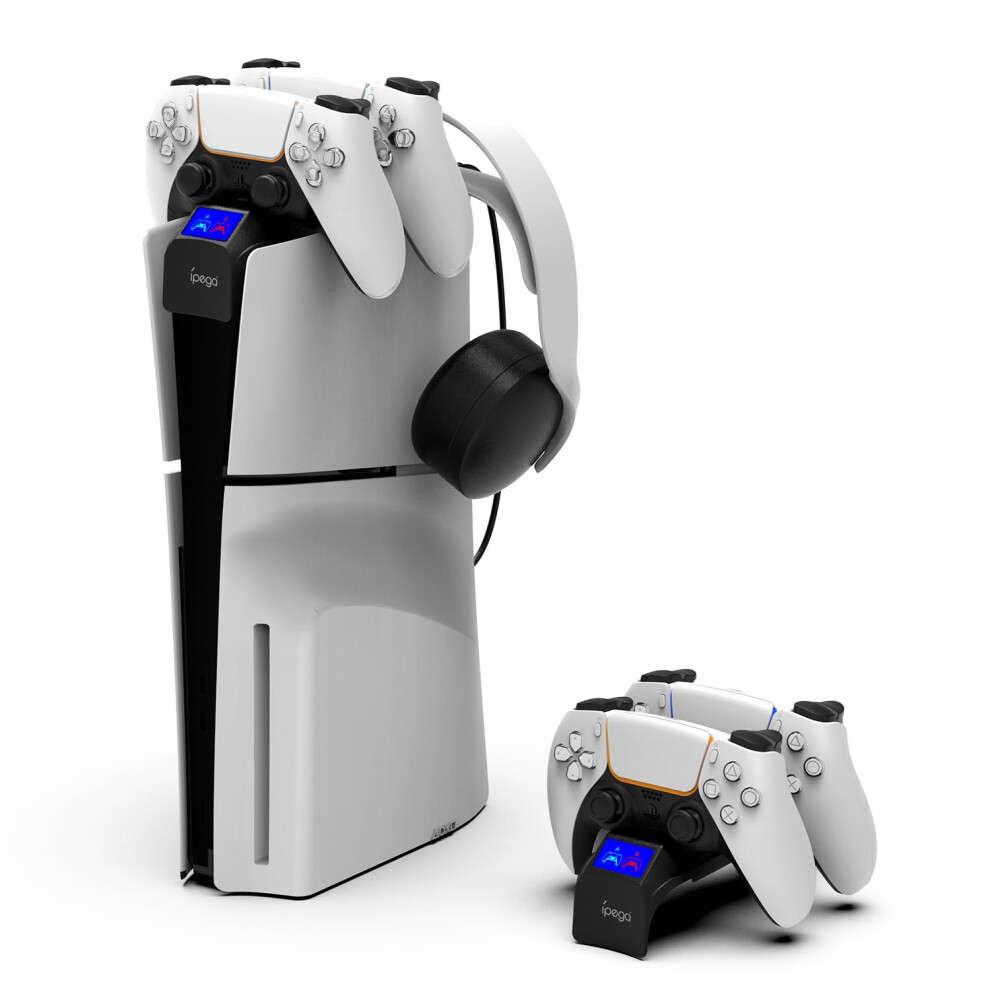 Charging Station For Ps5 Slim, Fast Dual Controller Charger For Ps5 Slim Dual Controllers, Led Indicator Charging Dock 9426802529784