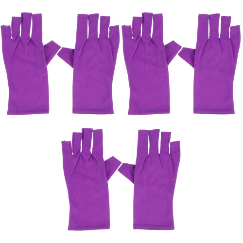 6Pièces Polyester Violet Confortables Protection Uv 2