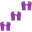 6Pièces Polyester Violet Confortables Protection Uv 5