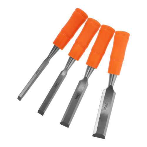 4Pièces Ciseau À Bois Professionnel Acier Carbone Multi-Usage DIY Bois 1