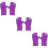 6Pièces Polyester Violet Confortables Protection Uv 9