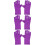 6Pièces Polyester Violet Confortables Protection Uv 8