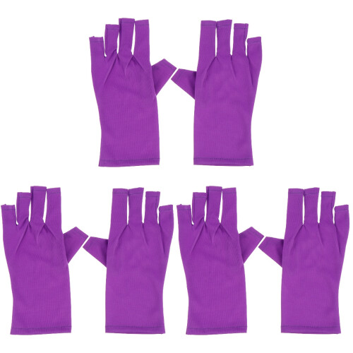 6Pièces Polyester Violet Confortables Protection Uv 1