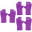 6Pièces Polyester Violet Confortables Protection Uv 6