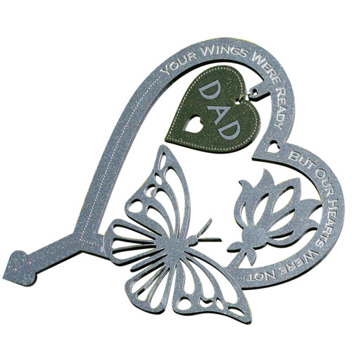 2pcs Tombstone Plugin Commemorate Dad Signage Iron 2