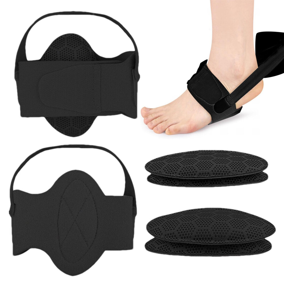 Flat feet, arch support, foot arch support, relief for foot discomfort in fallen arches, suitable for men and women, black.