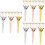 54 Pcs Board Game Scoring Pegs Metal Replacement Cards Accessories 8