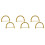 6Pcs Half Round Bamboo Handles for DIY Handmade Beige Bag Replacement 6
