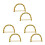 6Pcs Half Round Bamboo Handles for DIY Handmade Beige Bag Replacement 9