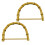 6Pcs Half Round Bamboo Handles for DIY Handmade Beige Bag Replacement 2