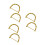 6Pcs Half Round Bamboo Handles for DIY Handmade Beige Bag Replacement 8