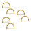 6Pcs Half Round Bamboo Handles for DIY Handmade Beige Bag Replacement 5
