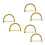 6Pcs Half Round Bamboo Handles for DIY Handmade Beige Bag Replacement 10