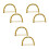 6Pcs Half Round Bamboo Handles for DIY Handmade Beige Bag Replacement 4