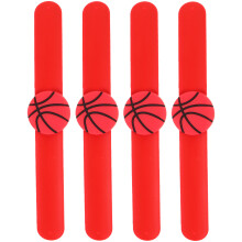 8 Pcs Silicone Ball Slap Bracelets Snap Wristbands For Kids