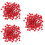 300 Pcs Push Round Ball Head Map Tacks With Stainless Point Red 7