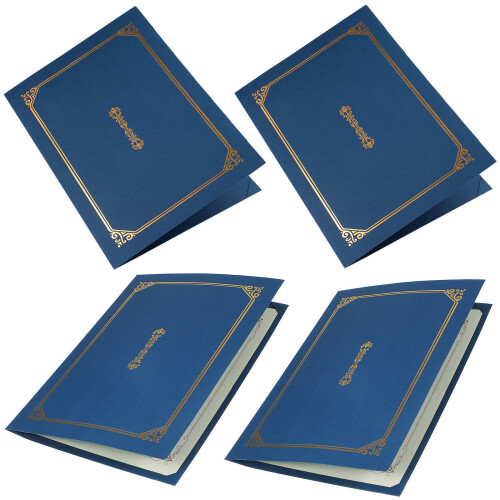 2 Pack Blue Document Covers Award Certificate Holder Folder 1
