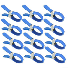 Stainless Steel Pool Cover Clips Secure Windproof Grip ScratchResistant 7 Inch Black 12 Pack