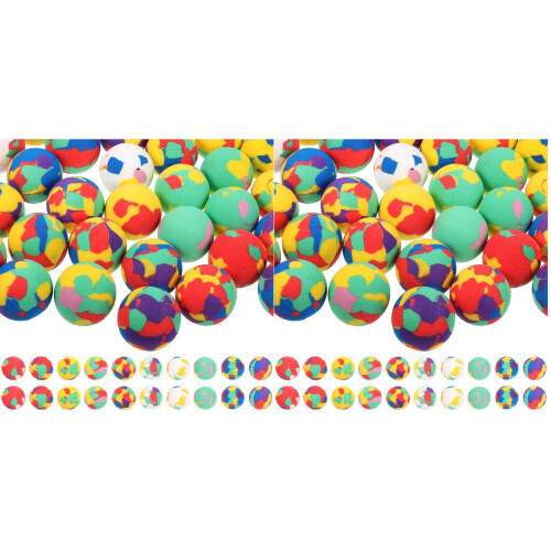 100 Pcs Kids Elastic Eva Throwing Bouncy Balls 2
