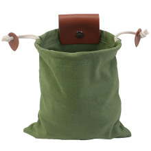 Foraging Pouches Hiking Waist Packs Drawstring Mushroom Belt Pouches Fruit Picking Bag Green