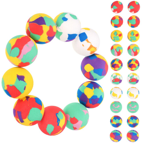 100 Pcs Kids Elastic Eva Throwing Bouncy Balls 1