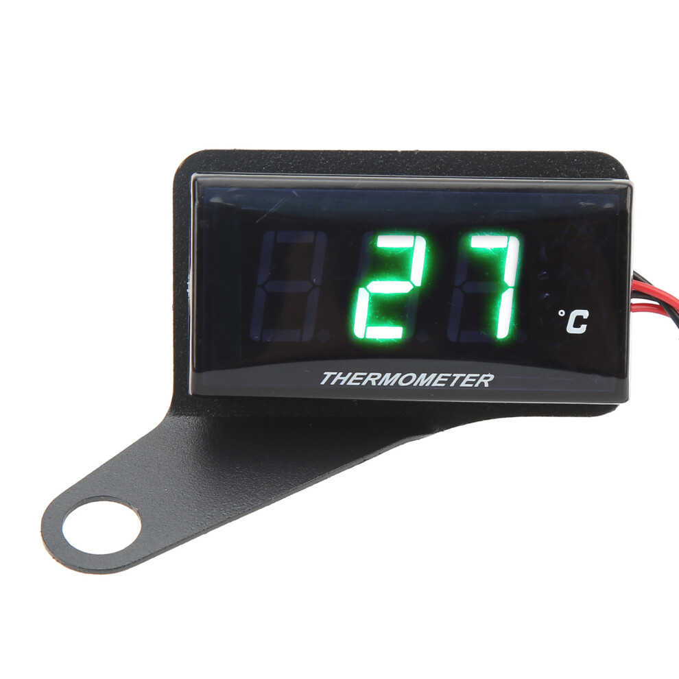 Motorcycle Lcd Water Temp Gauge 12V, 22Mm Sensor, Green 6951371715922